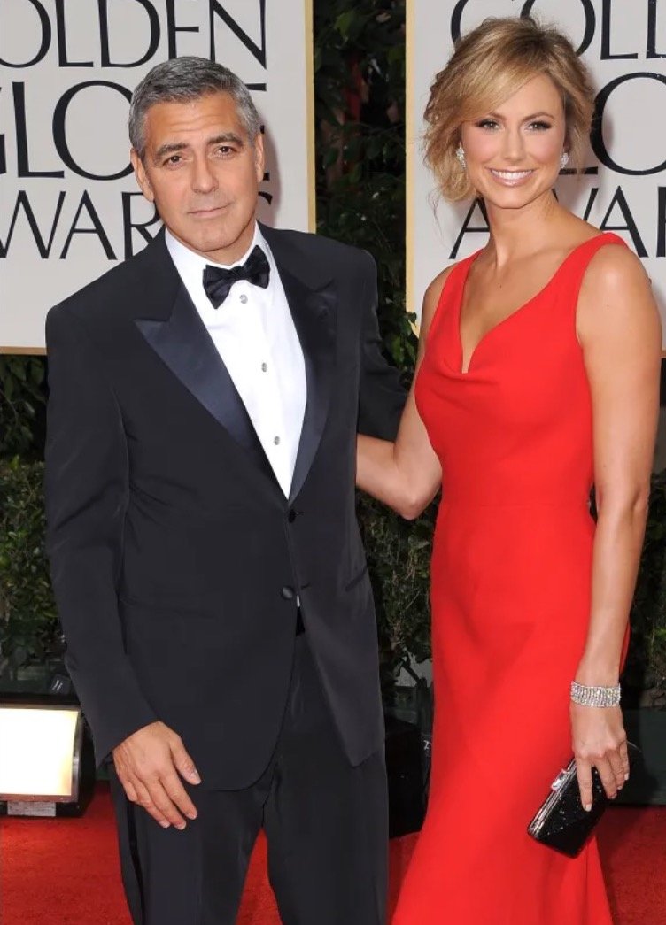 George Clooney and Stacy Kiebler 2012 Golden Globes - Notch lapel - Reuters - Black Tie Dress Code