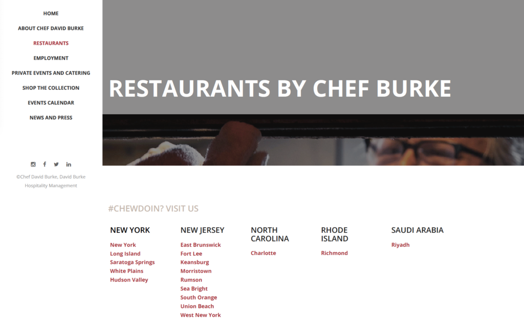 Members - Chef Burke The Preserves restaurant list