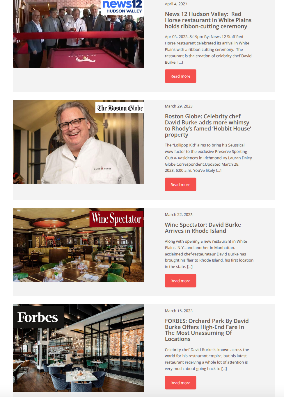 The Preserve Members Postscript - Chef David Burke news The Preserve Resort & Spa