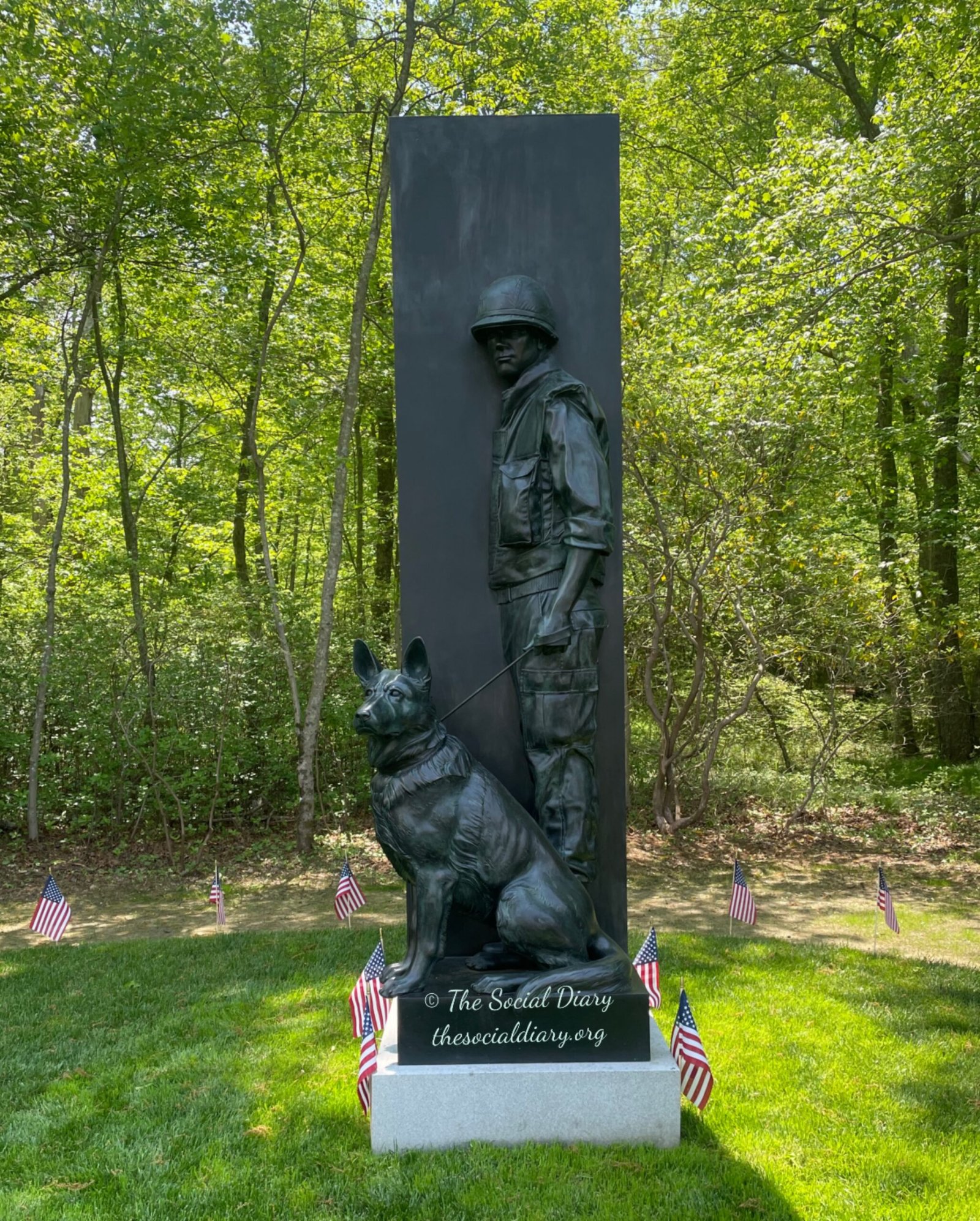 War Dog RI Veterans Memorial dog and handler - The Social Diary