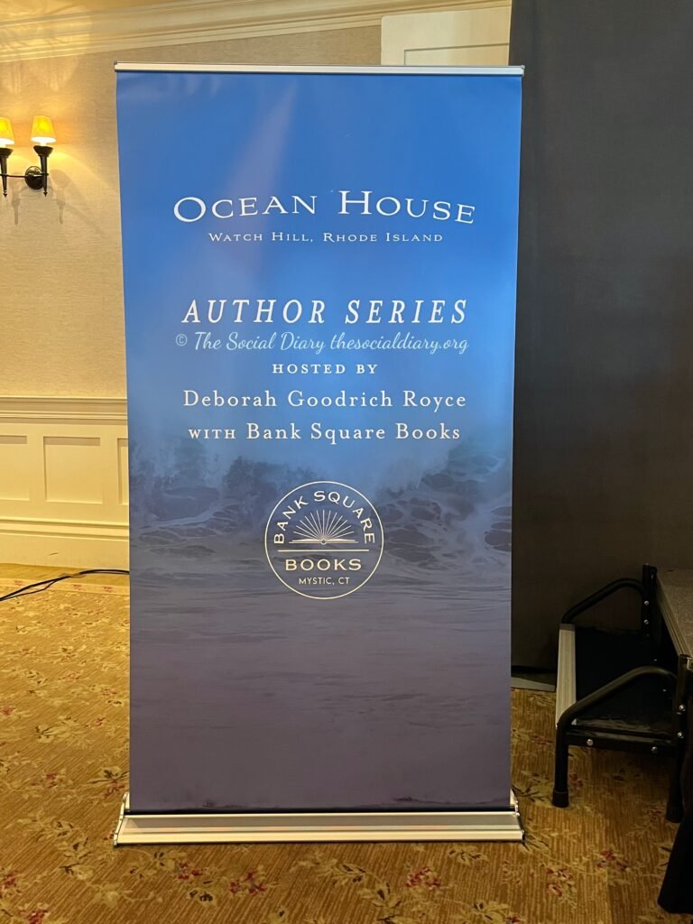 Ocan House Author series signage - The Social Diary