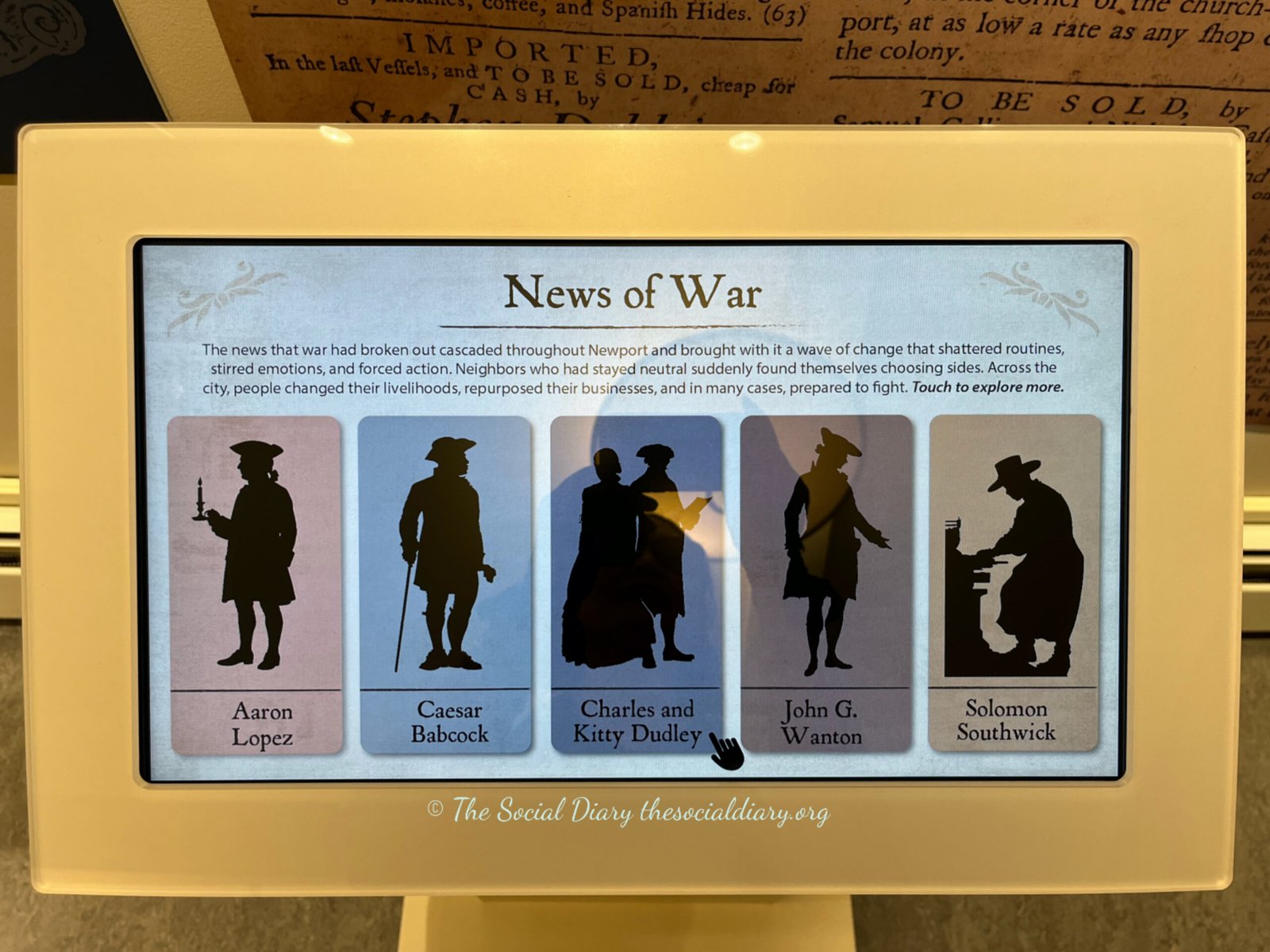 Whose Side Are You On? Citizens of Newport Interactive Display - The Social Diary