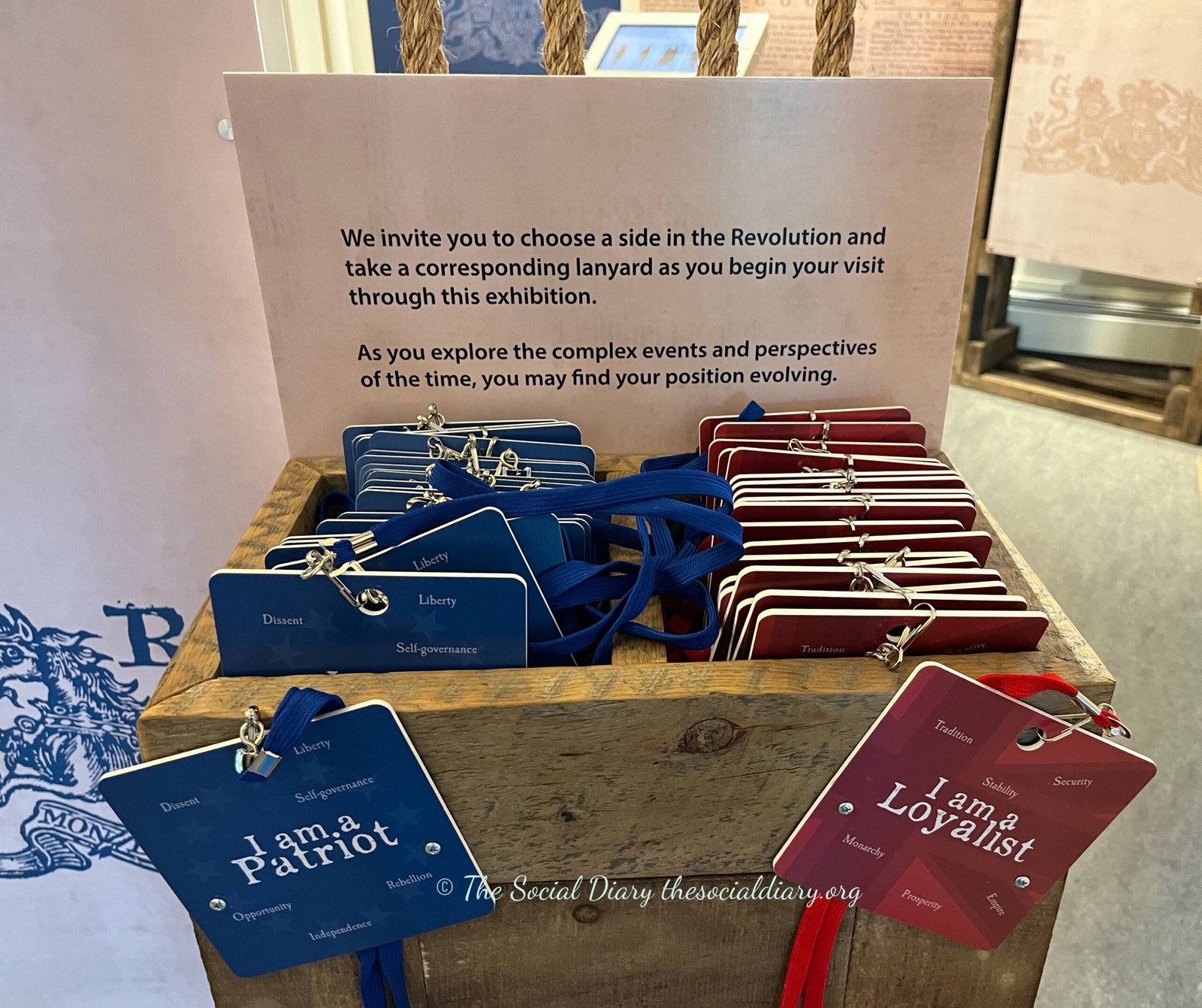 Newport 1775 Exhibition - Whose Side Are You On Badges - The Social Diary