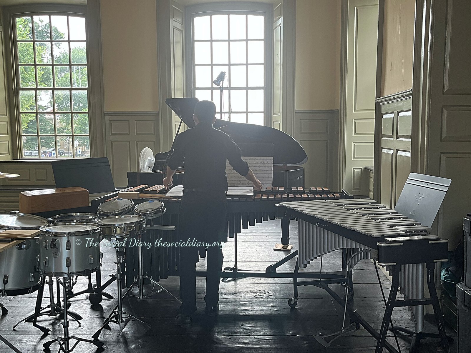Colony House First Floor Percussion setup - The Social Diary