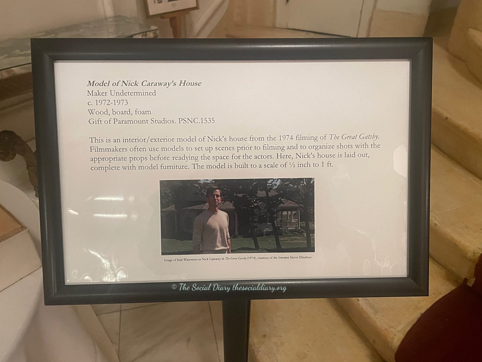 Sam Waterstone Returns to Rosecliff - Nick Carraway Cottage signage - The Social Diary