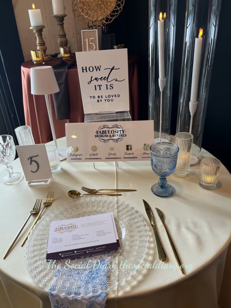 Three Wedding Shows in March - Table Setting Mishap - Fabulosity Designs and Rentals - Five Bridge Inn - The Social Diary