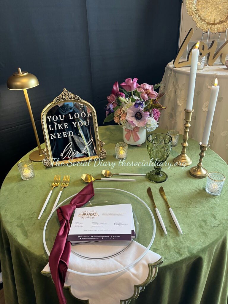 Three Wedding Shows in March - Table Setting Mishap corrected - Fabulosity Designs and Rentals - Five Bridge Inn - The Social Diary