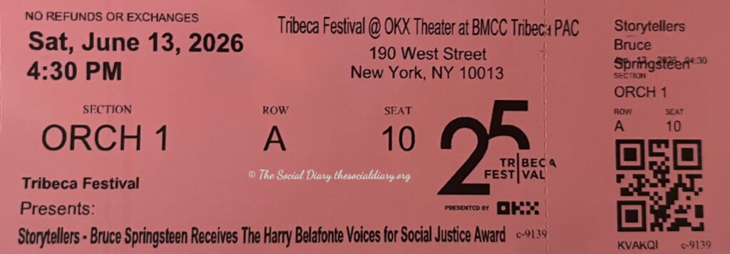 Bruce Springsteen and Bono at Tribeca Ticket - The Social Diary