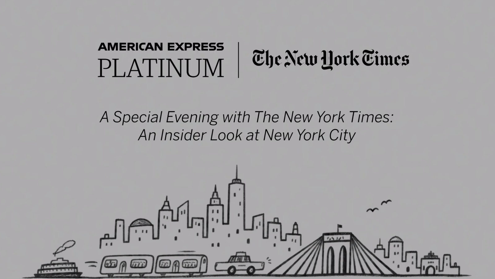 New York City Stories - American Express Platinum evening - New York Times - The Social Diary